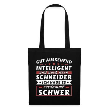 Gut aussehend intelligent - Schneider Edition - Stoffbeutel - Schwarz - Vorne
