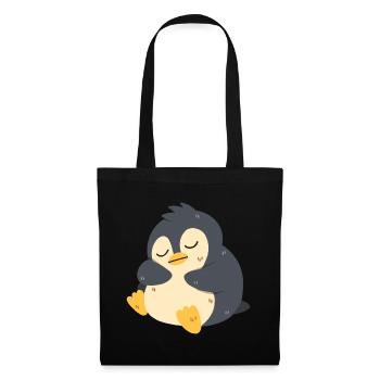 Le pingouin dort - Sac en tissu - noir - Devant