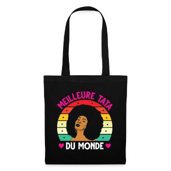 Meilleure tata monde vintage femme noire - Sac en tissu - noir - Devant