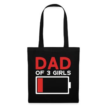 DAD OF 3 GIRLS - Tote Bag - black - Front