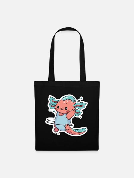 Hulahoop Axolotl - Stoffbeutel - Schwarz