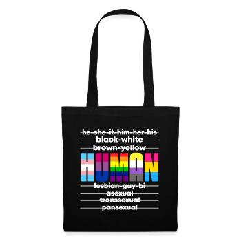 Human - Stoffbeutel - Schwarz - Vorne