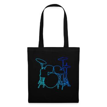 Drum Kit Herren Perkussionist Schlagzeug - Stoffbeutel - Schwarz - Vorne