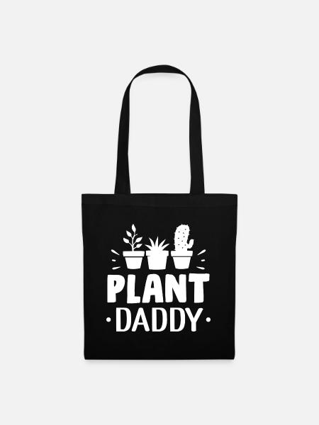 Pflanzen-Papa - Stoffbeutel - Schwarz
