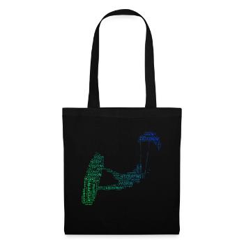 Kitesurf Kiten Kitesurf Hommes Kitesurfer - Sac en tissu - noir - Devant