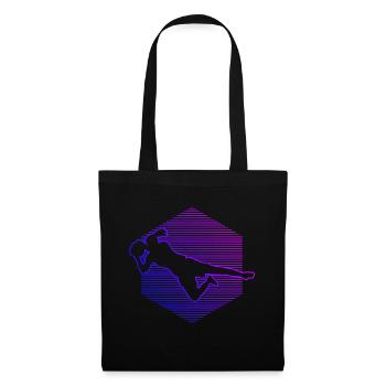 Footballeur Footballeur Footballeur Joueur de football - Sac en tissu - noir - Devant