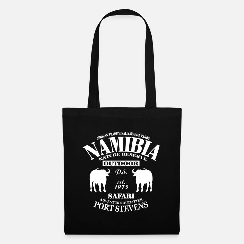 Namibia - Kaffernbüffel - Stoffbeutel - Schwarz
