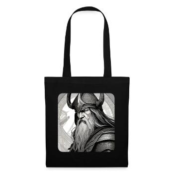 Proud Viking with Horns Helmet - Tote Bag - black - Front