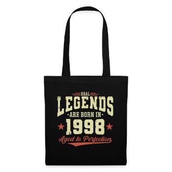 Les légendes sont nées en 1998 - Sac en tissu - noir - Devant