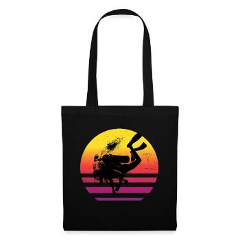 Scuba Diver Free Dive Scuba Taucher Diver - Stoffbeutel - Schwarz - Vorne