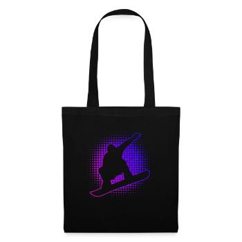 Snowboard hommes snowboard femmes snowboarders - Sac en tissu - noir - Devant