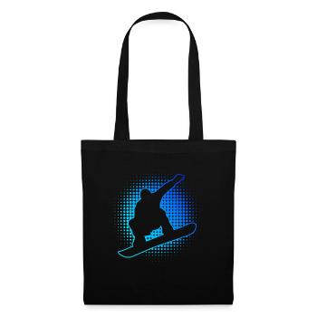 Snowboarder hommes snowboard femmes sports d'hiver - Sac en tissu - noir - Devant