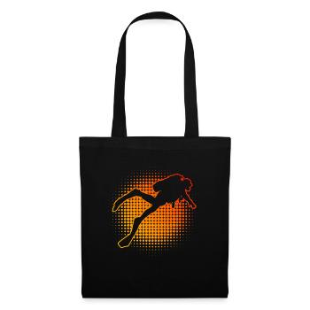 Taucher Scuba Taucher Damen Tauchen Free Dive - Stoffbeutel - Schwarz - Vorne