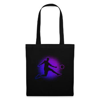 Women's Men's Footballers Playing Football - Tote Bag - black - Front