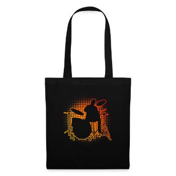 Percussionniste Batterie Batteur Hommes - Sac en tissu - noir - Devant