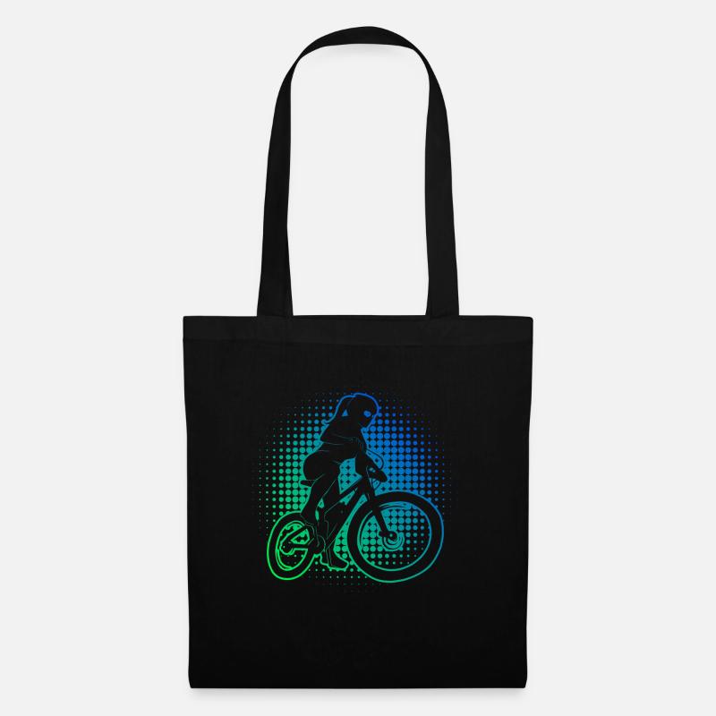 Mountainbiker Mountainbike Radfahrer MTB - Stoffbeutel - Schwarz