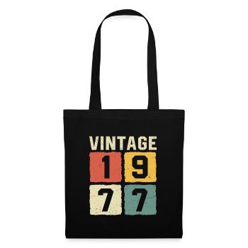 Vintage 1977 Born 1977 - Tote Bag - black - Front