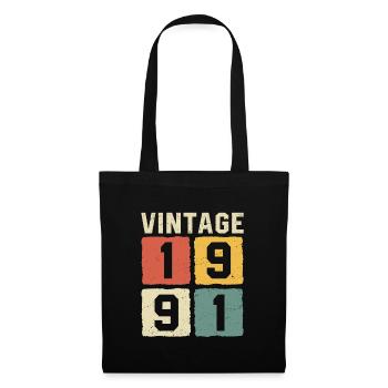 Vintage 1991 Born 1991 - Tote Bag - black - Front