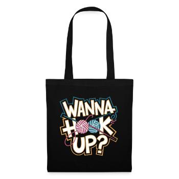 Fil et humour combinés - Sac en tissu - noir - Devant