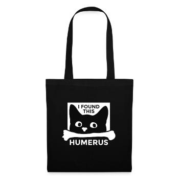 Lustiges Wortspiel Humor mit Katzen, Kater, Kitten - Stoffbeutel - Schwarz - Vorne