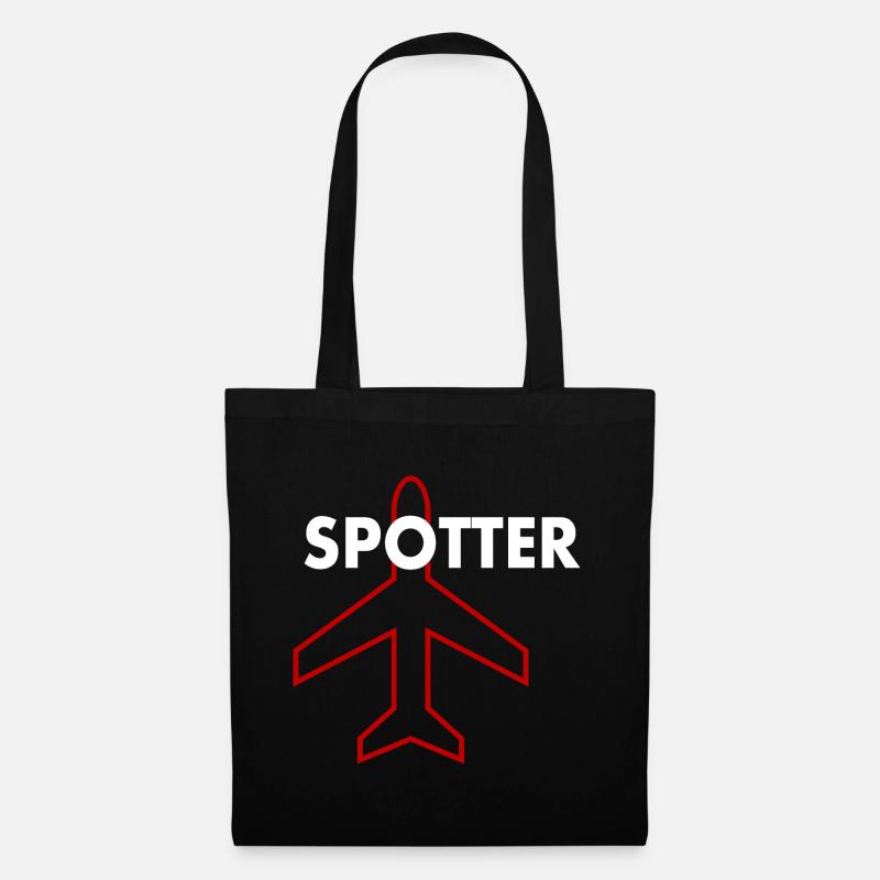 Planespotter Flugzeug Beobachter - Stoffbeutel - Schwarz