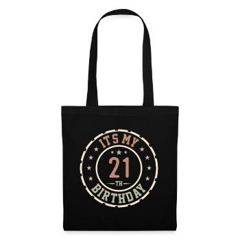 C'est Mon 21e Anniversaire Cadeau 21 Ans - Sac en tissu - noir - Devant