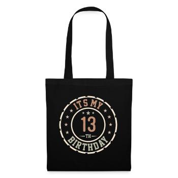 C'est Mon 13e Anniversaire Cadeau 13 Ans - Sac en tissu - noir - Devant