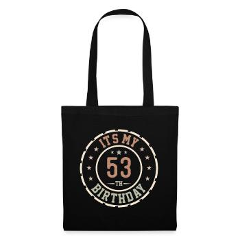 Es ist mein 53. Geburtstag 53 Jahre altes Geschenk - Stoffbeutel - Schwarz - Vorne