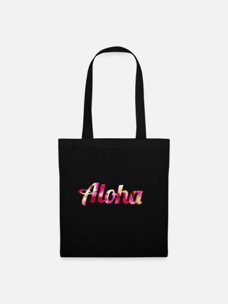Aloha - Stoffbeutel - Schwarz