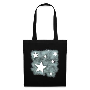 Étoiles dans le ciel nocturne, ciel étoilé. - Sac en tissu - noir - Devant