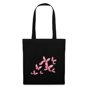 Butterflies pink - Stoffbeutel - Schwarz - Vorne