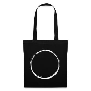 cercle - Sac en tissu - noir - Devant