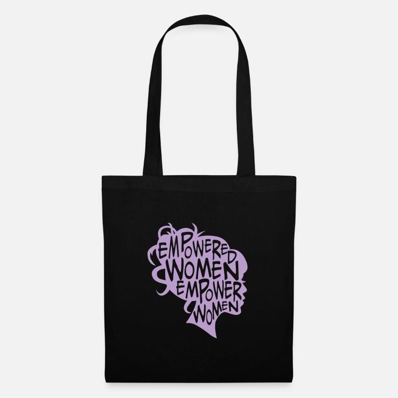 Empowered women Feminist Feminismus Geschenk - Stoffbeutel - Schwarz