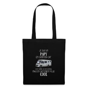 Papy en camping-car - Sac en tissu - noir - Devant