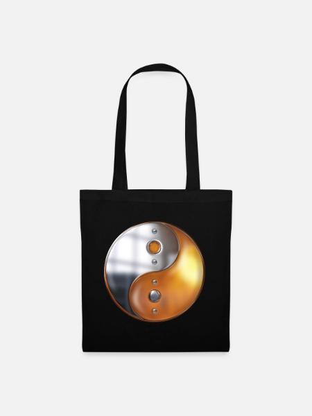 Metal Yin Yang - Stoffbeutel - Schwarz