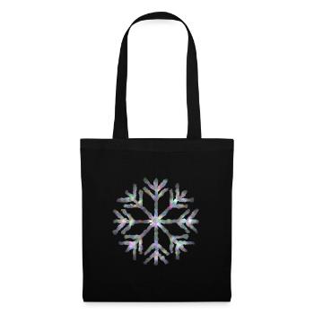 Weihnachten Schneeflocke Schnee Geschenk Winter - Stoffbeutel - Schwarz - Vorne
