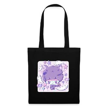 Mignon chat zombie chaton - Sac en tissu - noir - Devant