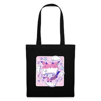 Cute zombie Devil Fox bubble head cutie - Tote Bag - black - Front