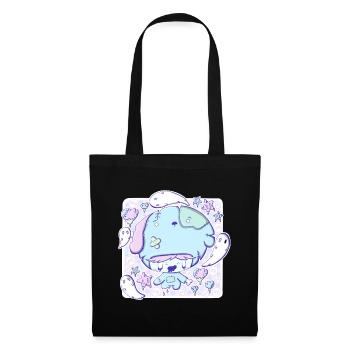 Cute Zombie Puppy bubble head cutie - Tote Bag - black - Front
