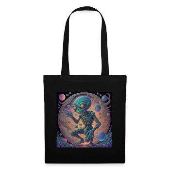 The fascinating alien in the colorful cosmos - Tote Bag - black - Front