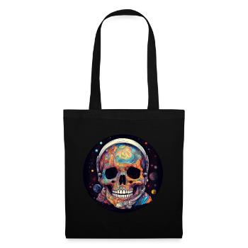 Psychedelic Space Skull - Tote Bag - black - Front