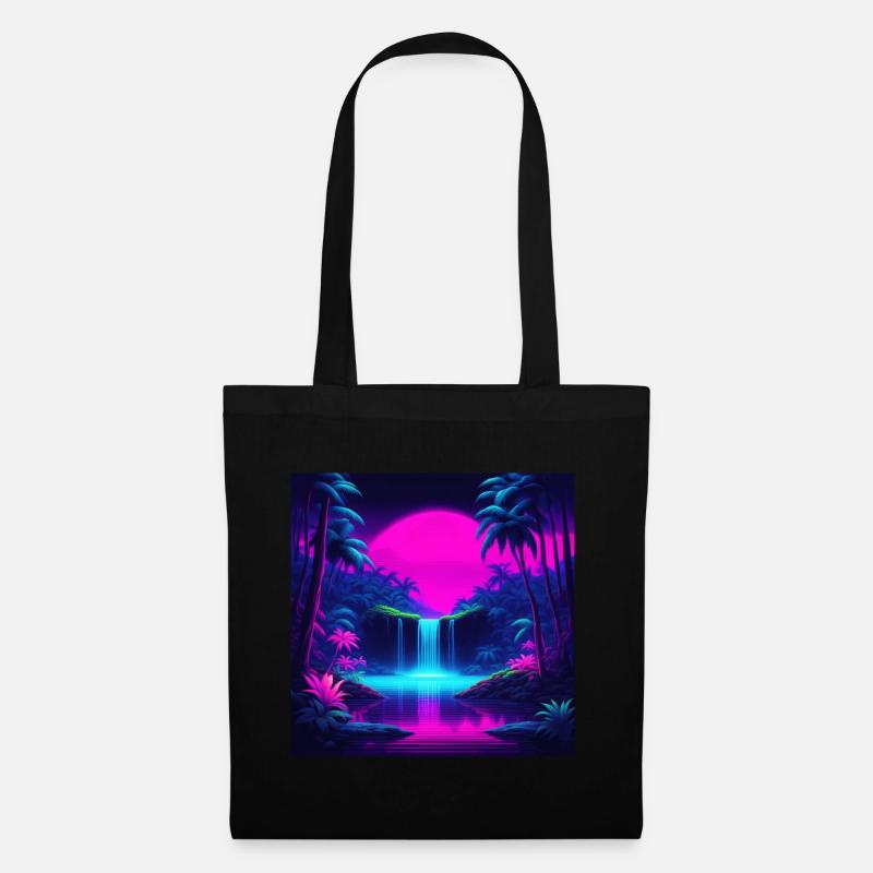 Neon Waterfall - Tote Bag - black
