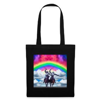 Rainbow Fight - Colorful Fantasy - Tote Bag - black - Front
