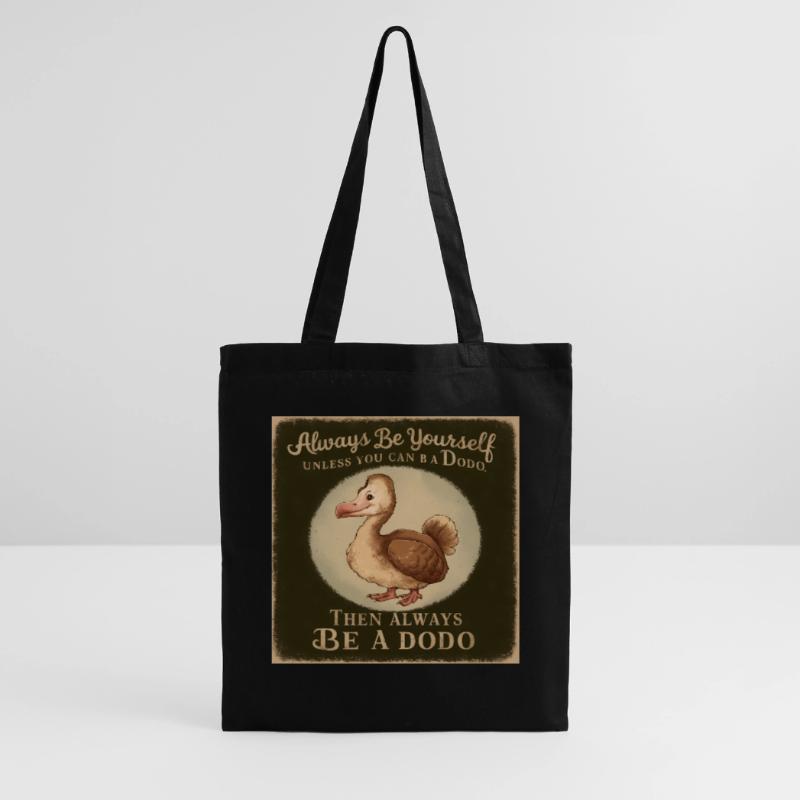 Sei Du selbst oder sei ein Dodo Vintage Design Stoffbeutel
