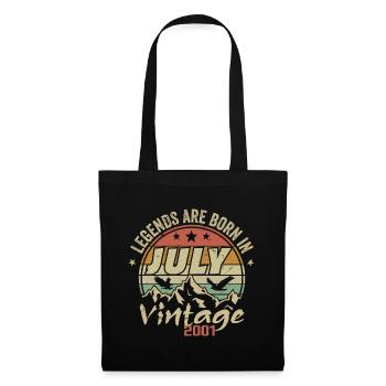 Vintage-Jubiläum – Hergestellt im Juli 2001 - Stoffbeutel - Schwarz - Vorne