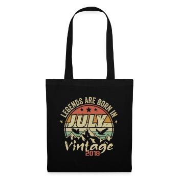 Anniversaire Millésime - Fabriqué en Juillet 2018 - Sac en tissu - noir - Devant