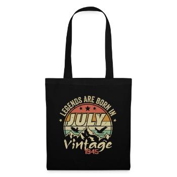 Anniversaire Millésime - Fabriqué en Juillet 1945 - Sac en tissu - noir - Devant