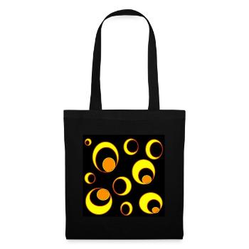 yellow and orange circles - Tote Bag - black - Front