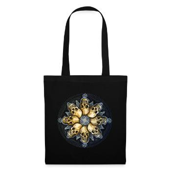 Cercle de crâne - Sac en tissu - noir - Devant