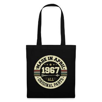 Anniversaire avril 1967 - Cadeau d’anniversaire 58 - Sac en tissu - noir - Devant